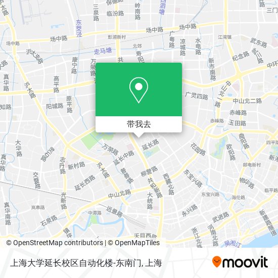 上海大学延长校区自动化楼-东南门地图