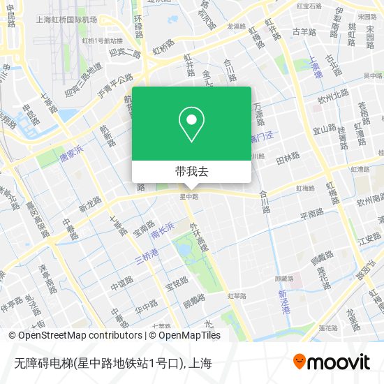 无障碍电梯(星中路地铁站1号口)地图