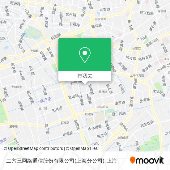 二六三网络通信股份有限公司(上海分公司)地图
