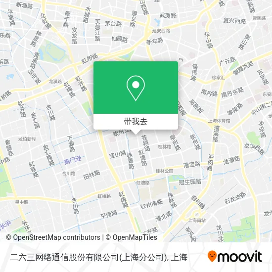 二六三网络通信股份有限公司(上海分公司)地图