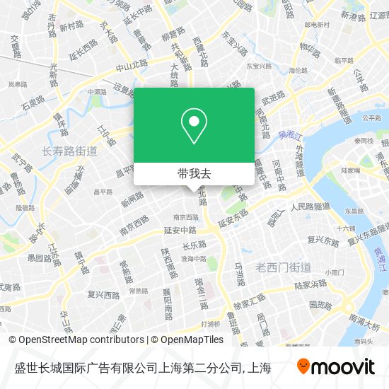 盛世长城国际广告有限公司上海第二分公司地图