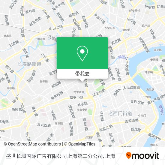 盛世长城国际广告有限公司上海第二分公司地图