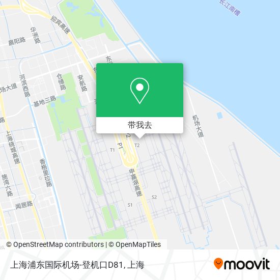 上海浦东国际机场-登机口D81地图