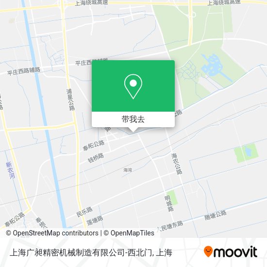 上海广昶精密机械制造有限公司-西北门地图