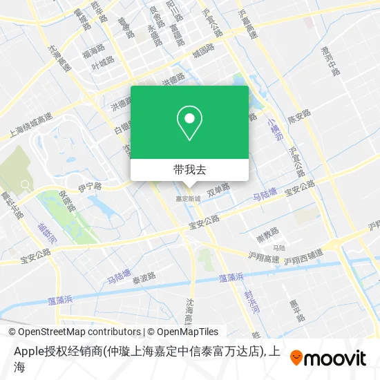 Apple授权经销商(仲璇上海嘉定中信泰富万达店)地图