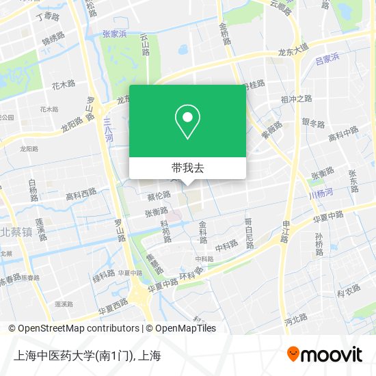 上海中医药大学(南1门)地图