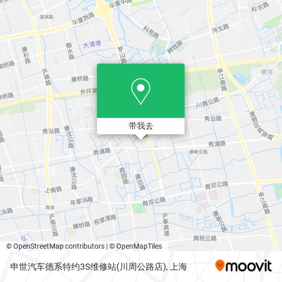 申世汽车德系特约3S维修站(川周公路店)地图