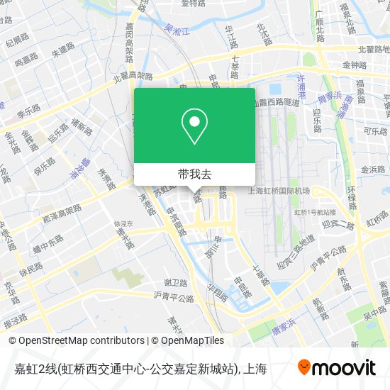 嘉虹2线(虹桥西交通中心-公交嘉定新城站)地图