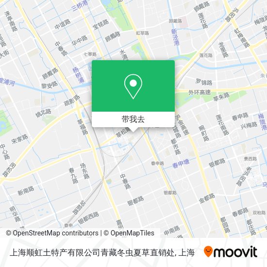 上海顺虹土特产有限公司青藏冬虫夏草直销处地图