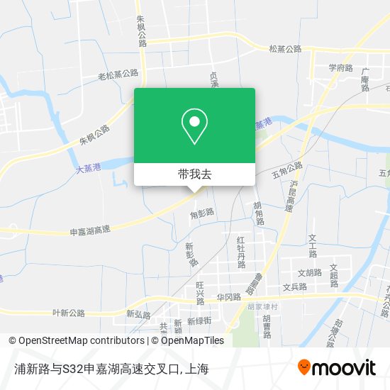 浦新路与S32申嘉湖高速交叉口地图