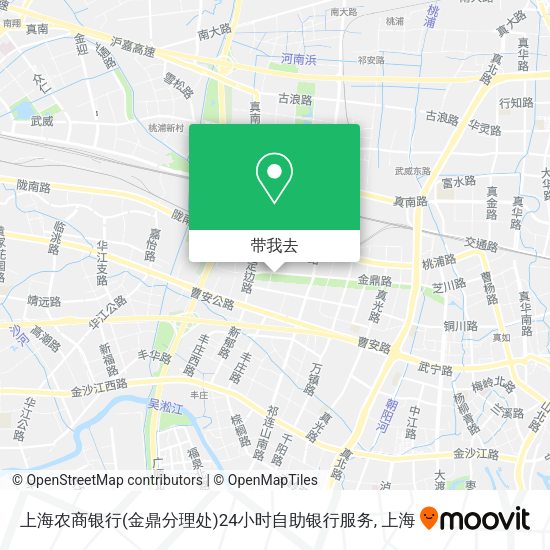 上海农商银行(金鼎分理处)24小时自助银行服务地图