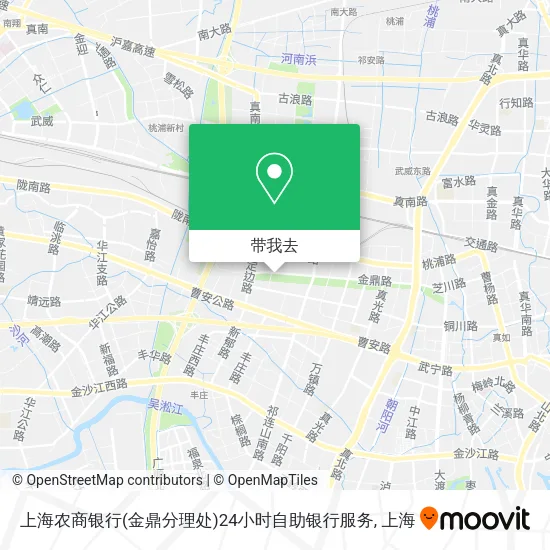 上海农商银行(金鼎分理处)24小时自助银行服务地图