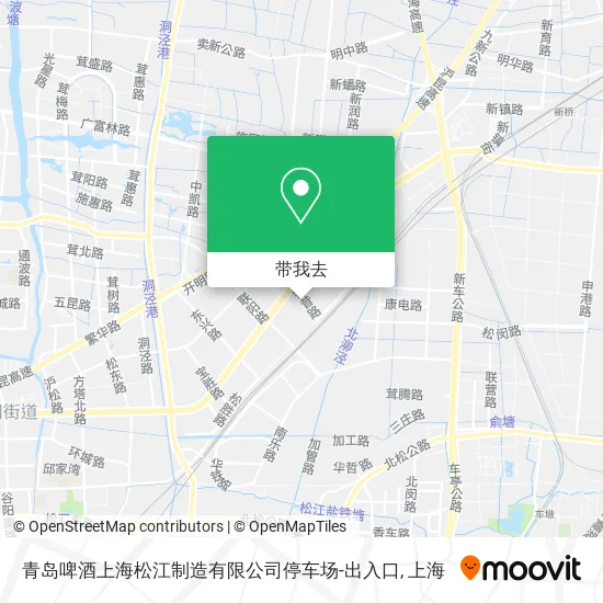 青岛啤酒上海松江制造有限公司停车场-出入口地图