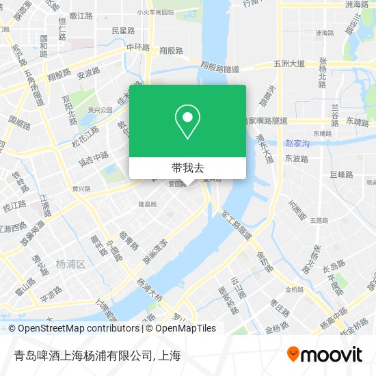 青岛啤酒上海杨浦有限公司地图