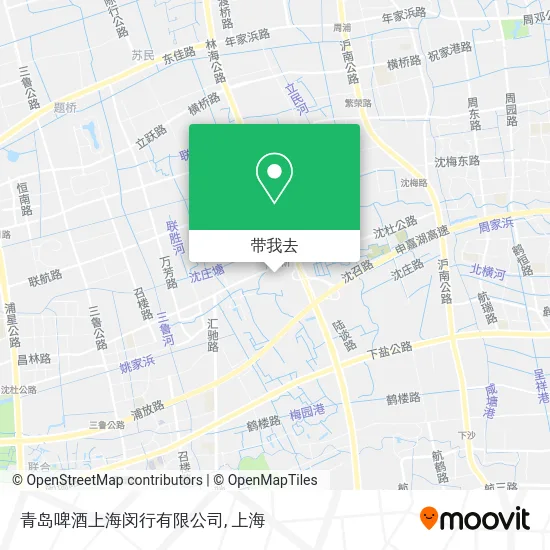 青岛啤酒上海闵行有限公司地图