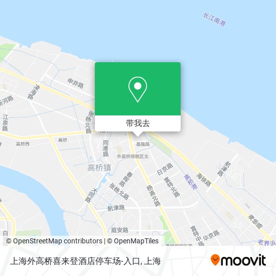 上海外高桥喜来登酒店停车场-入口地图