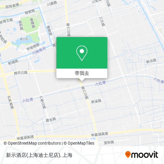 新示酒店(上海迪士尼店)地图