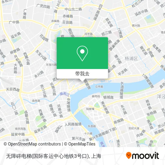 无障碍电梯(国际客运中心地铁3号口)地图