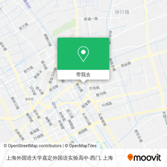 上海外国语大学嘉定外国语实验高中-西门地图