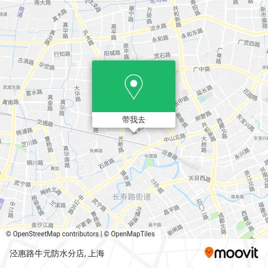 泾惠路牛元防水分店地图
