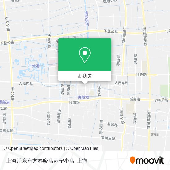 上海浦东东方春晓店苏宁小店地图