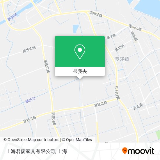 上海君孺家具有限公司地图