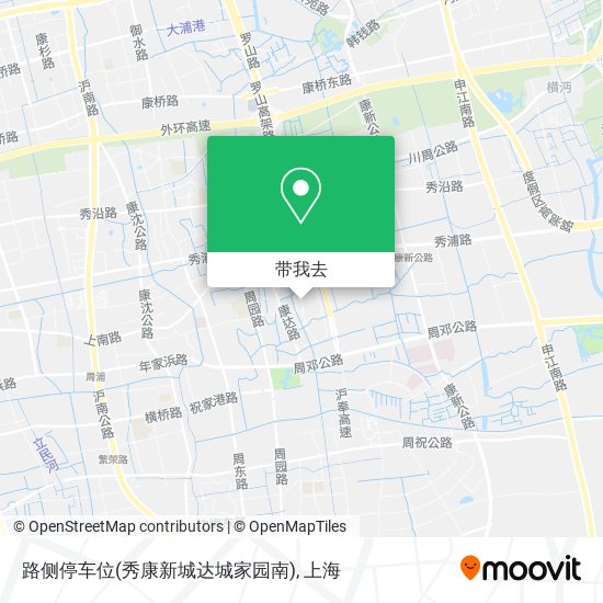 路侧停车位(秀康新城达城家园南)地图