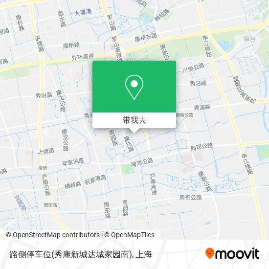 路侧停车位(秀康新城达城家园南)地图