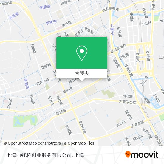 上海西虹桥创业服务有限公司地图