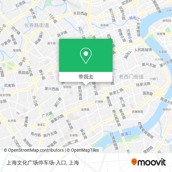 上海文化广场停车场-入口地图