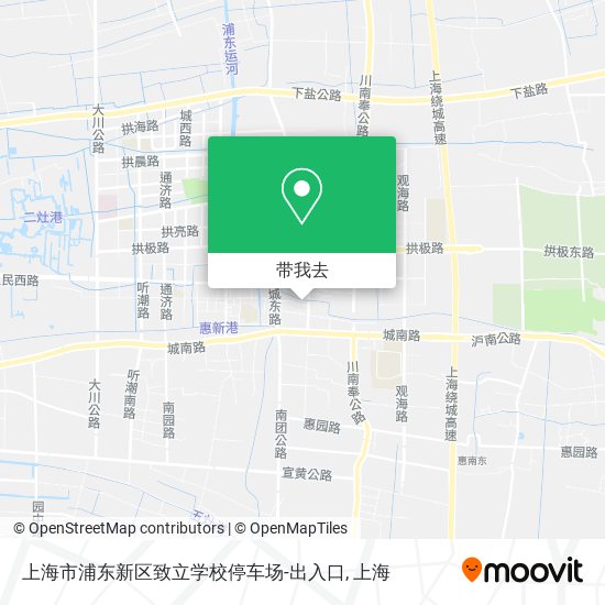 上海市浦东新区致立学校停车场-出入口地图