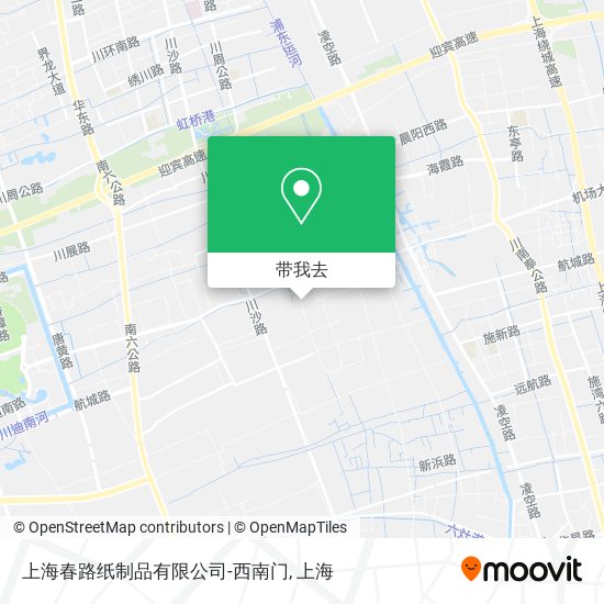 上海春路纸制品有限公司-西南门地图
