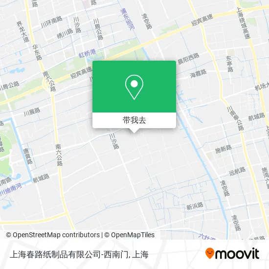上海春路纸制品有限公司-西南门地图