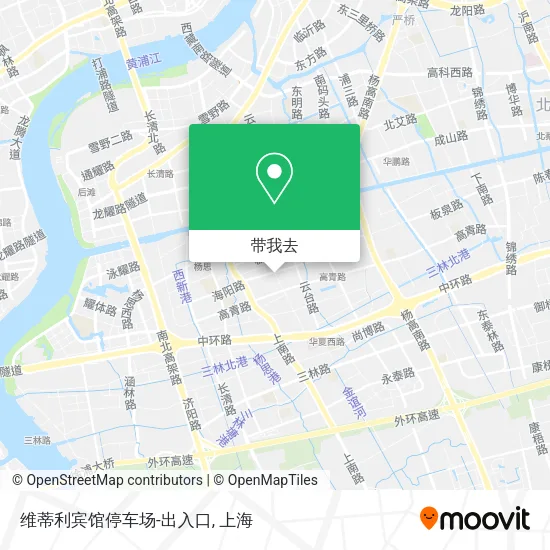 维蒂利宾馆停车场-出入口地图
