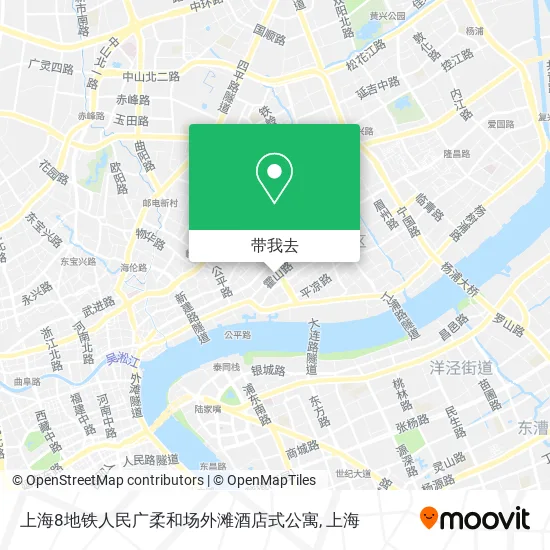上海8地铁人民广柔和场外滩酒店式公寓地图
