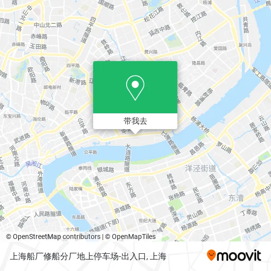 上海船厂修船分厂地上停车场-出入口地图