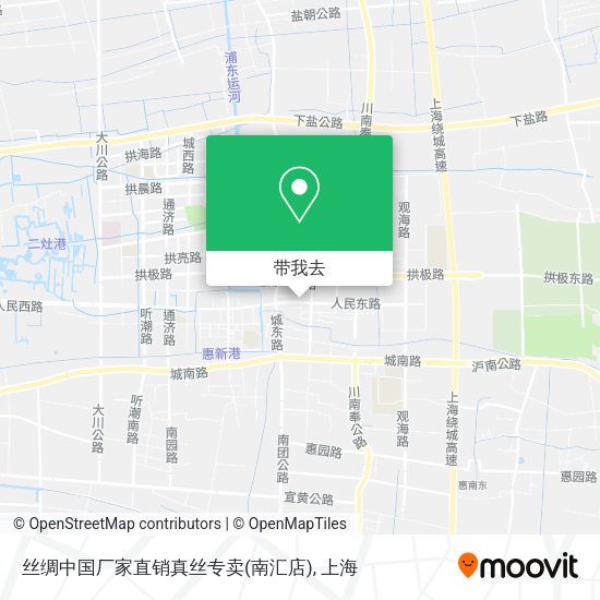 丝绸中国厂家直销真丝专卖(南汇店)地图