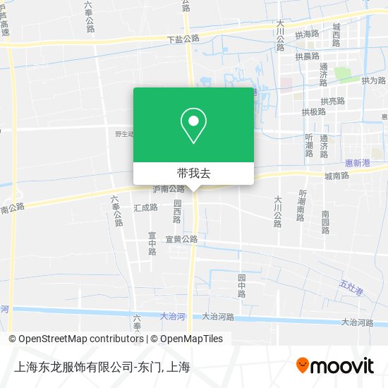 上海东龙服饰有限公司-东门地图