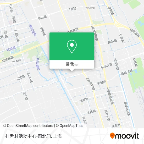 杜尹村活动中心-西北门地图