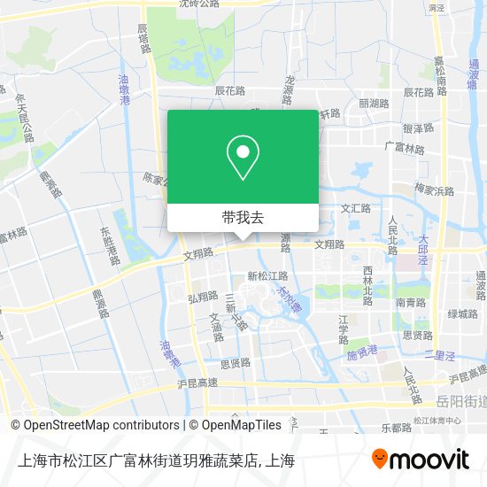 上海市松江区广富林街道玥雅蔬菜店地图