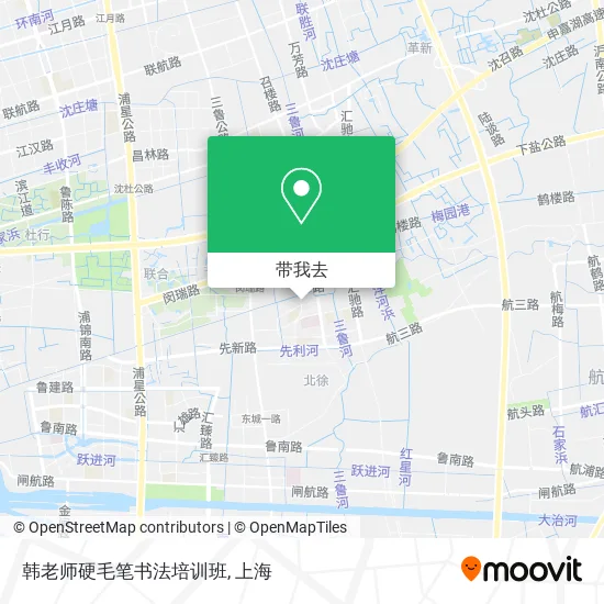 韩老师硬毛笔书法培训班地图