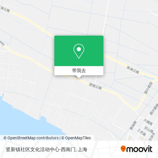 竖新镇社区文化活动中心-西南门地图