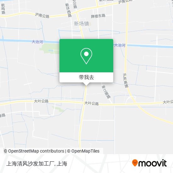 上海清风沙发加工厂地图