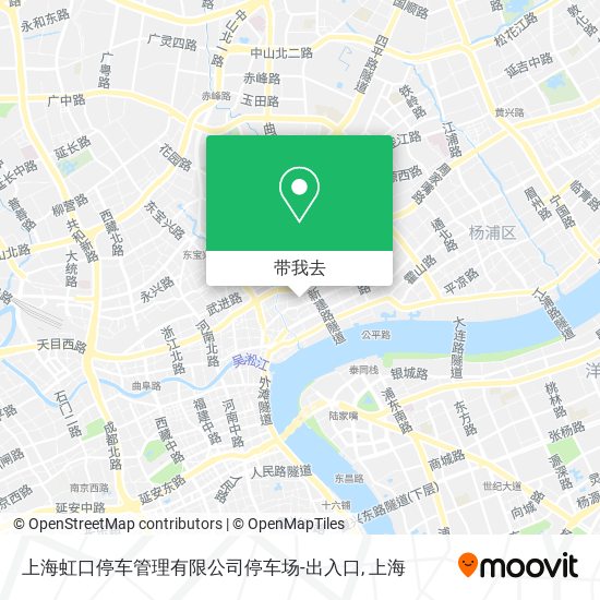 上海虹口停车管理有限公司停车场-出入口地图