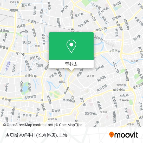 杰贝斯冰鲜牛排(长寿路店)地图