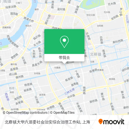 北蔡镇大华六居委社会治安综合治理工作站地图