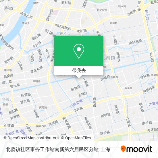 北蔡镇社区事务工作站南新第六居民区分站地图