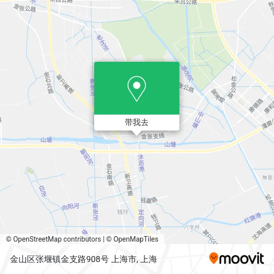 金山区张堰镇金支路908号 上海市地图