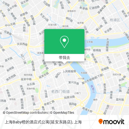 上海Baby橙的酒店式公寓(延安东路店)地图