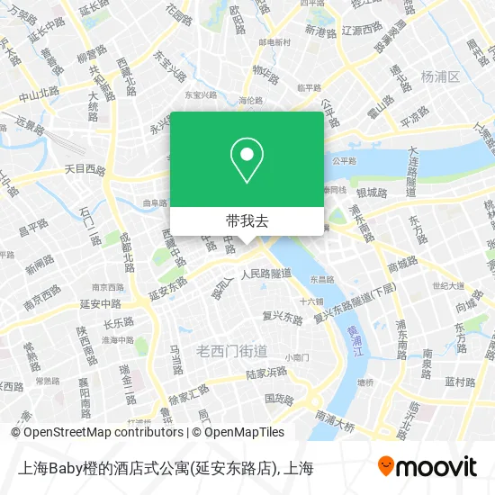 上海Baby橙的酒店式公寓(延安东路店)地图